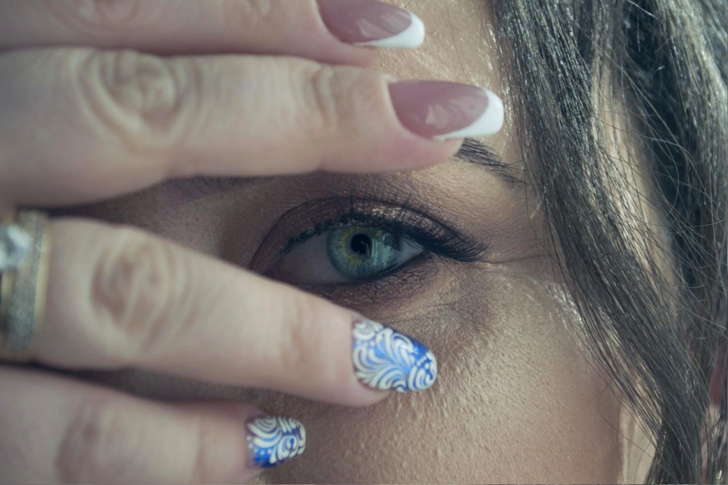 Close-up of intricate nail art designs created by webinar participants after completing structured sessions